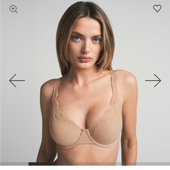 SKIMS Lace Trimmed Tan Bra - Picture 2 of 4